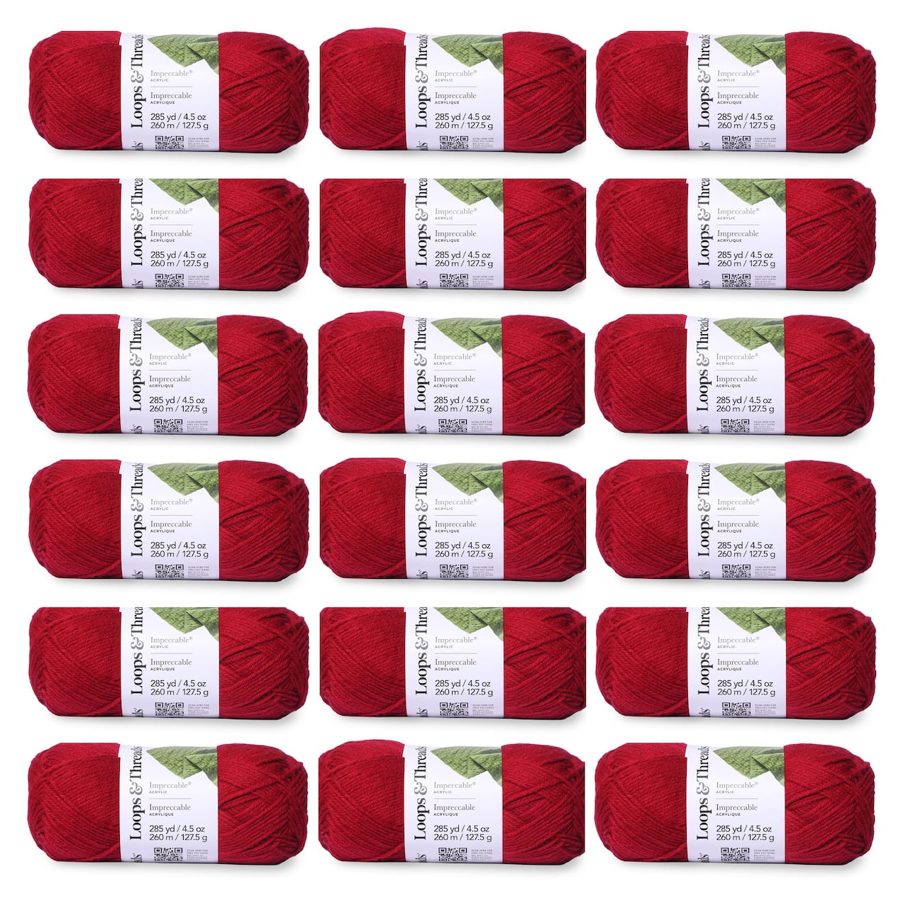 18 Pack: Impeccable® Solid Yarn by Loops & Threads®